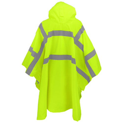 Global Glove® FrogWear® GLO-850 Class 3 High Visibility Yellow Polyester Rain Poncho