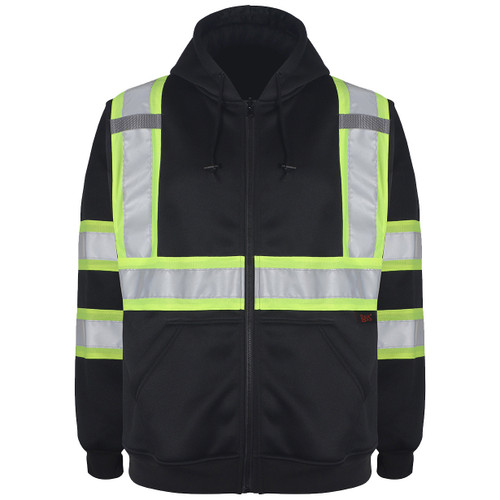 GSS Safety 8009 Non-ANSI Two-Tone Products Hi-Vis Jacket Quilted Black : G&S Safety Apparel | 