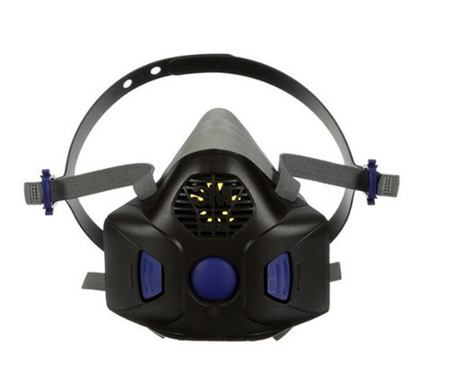 3M Half Mask Respirator, Silicone, Gray, Mask Size: L