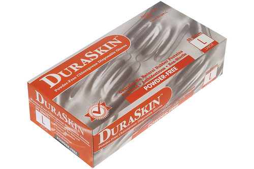 Duraskin 8mil Extended Cuff Polychloroprene Disposable gloves (50 Per Box)