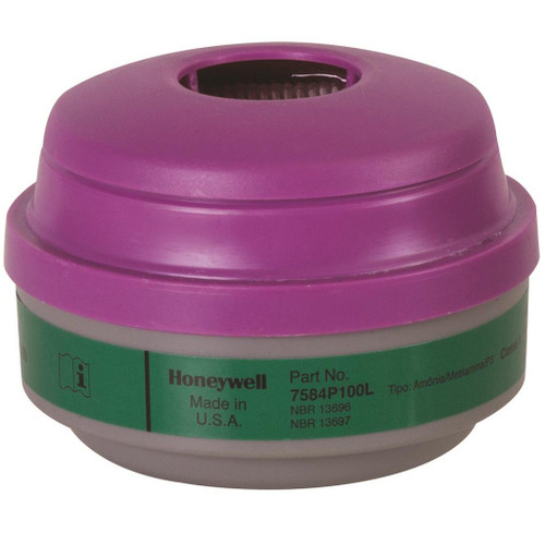 Honeywell - North Safety 7584P100L Ammonia and Methylamine Cartridge with a P100 Particulate Filter