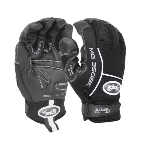 MG350BK - HYPERFIT Premium Black Goat Grain Leather Gloves