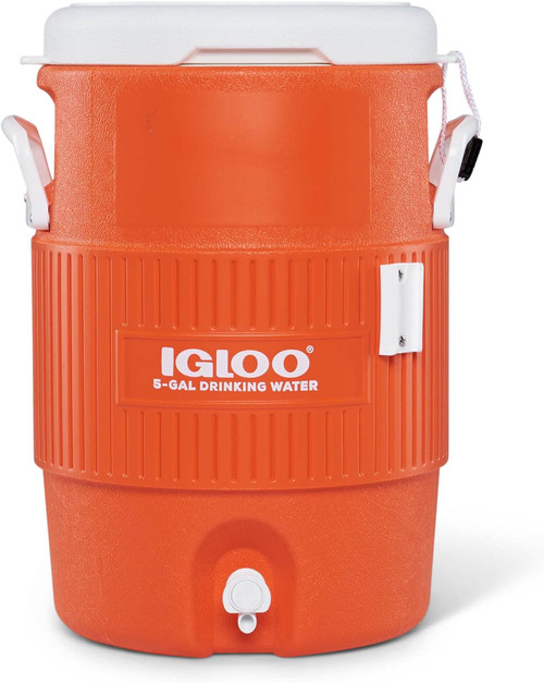 Igloo 5 gal Portable Sports Cooler Water Beverage Dispenser with Flat Seat Lid