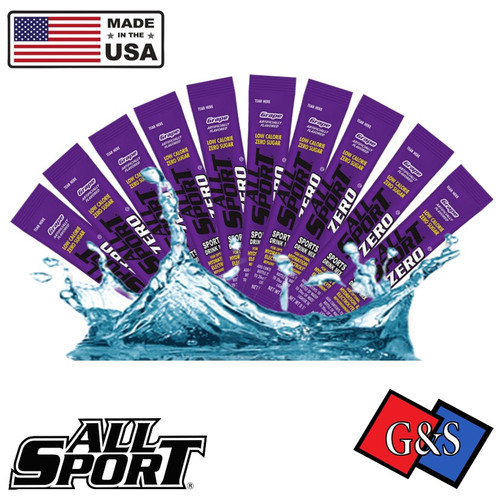 All Sport (Grape) Powder Hydration Stick, Performance Electrolyte Drink Mix, Sugar Free, 2x Potassium, 50 Count