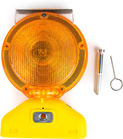 Rechargeable Solar Barricade Amber LED Warning Lights - BLIGHT-ST