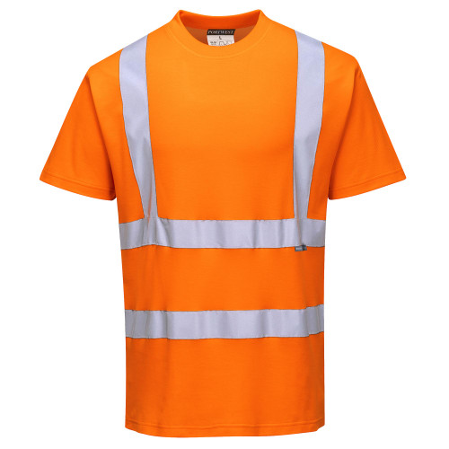 Portwest S170 Hi-Vis Orange Cotton Comfort Short Sleeve T-Shirt