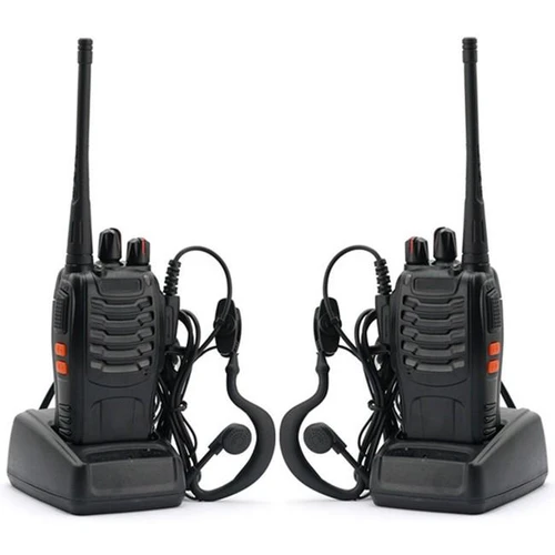 BAOFENG Long Range Walkie Talkies, 16 Channel, Rechargeable W/Flashlight Li-on Battery and Charger (2 Pack)