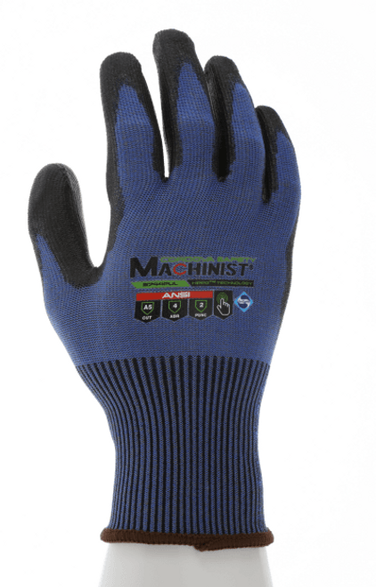 Cordova® Machinist® HPPG² A5 Cut-Resistant Gloves (Sold by the dozen) - Blue Cordova® Machinist® HPPG² A5 Cut-Resistant Gloves (Sold by the dozen) - Blue
