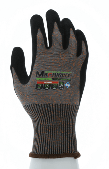 Cordova® Machinist® HPPG² A5 Cut-Resistant Gloves (Sold by the dozen) - Gray/Orange Cordova® Machinist® HPPG² A5 Cut-Resistant Gloves (Sold by the dozen) - Gray/Orange