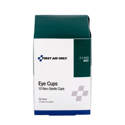 First Aid Only Non-Sterile Eye Cups, Ideal for Standalone First Aid or Refilling First Aid Kits, 10 Pack
