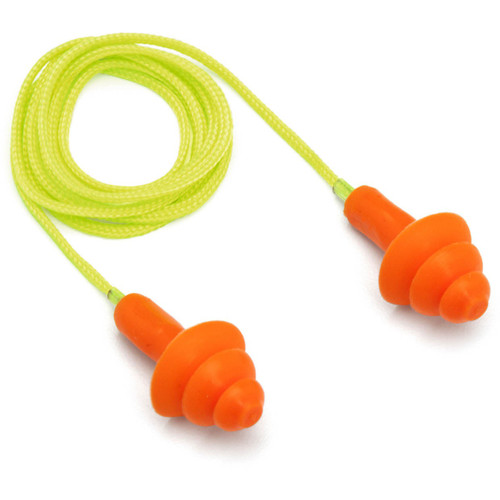 Pyramex RP3001 Reusable Corded TPR Rubber Ear Plugs - 24 NRR