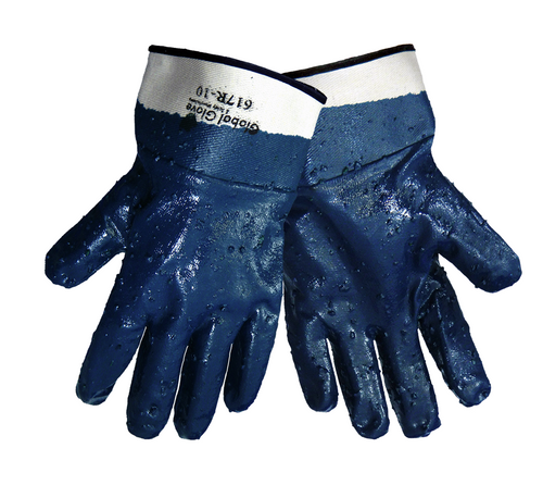 Rough Finish Solid Nitrile Fully Coated Two-Piece Jersey Gloves - 617R/XL