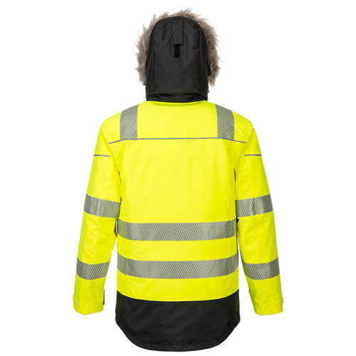 PW3 Series PW369 Class 3 Insulated Hi Vis Segmented Safety Parka