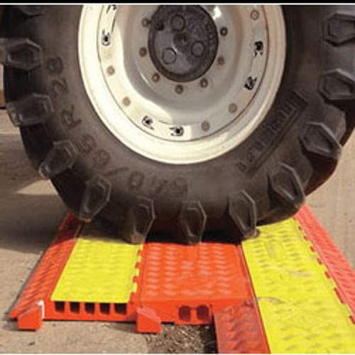 CHECKERS® 5-Channel Hinged Cable Protector - Yellow/Orange