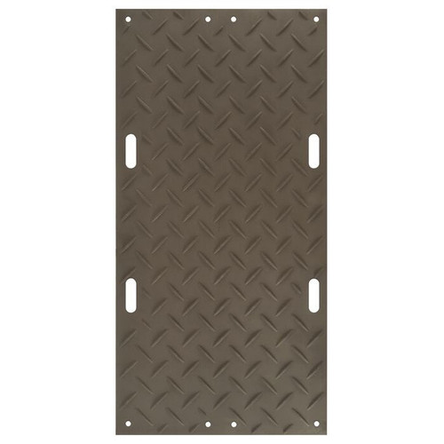 AlturnaMAT 3' x 6' Ground Protection Mat - 120-Ton Load Capacity – Black Tread 