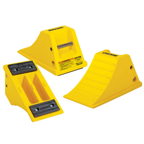 CHECKERS® All-Terrain Heavy-Duty Wheel Chock w/ Rubber Pad - 40 Ton Capacity - 28-38 in. Tire Diameter