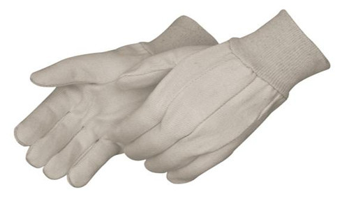 Liberty Safety® 7 oz. White Canvas Work Gloves (Sold by the dozen) - Men's