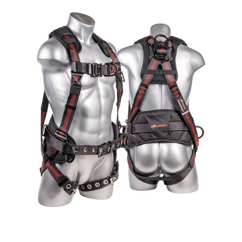 KStrong® Kapture™ Epic 5-Point Safety Harness w/ Tool Belt & D-Rings (ANSI) – S/M