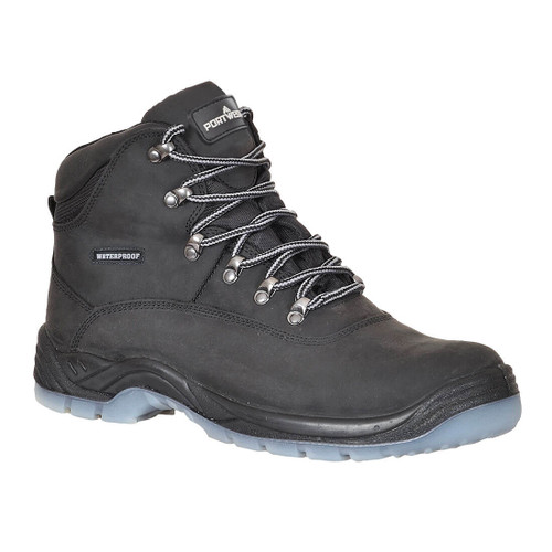 Portwest® Steel Leather  All Weather Ankle Boot - Black 