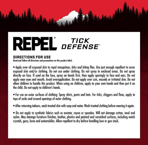 Repel Tick Defense, 6.5 oz, Aerosol Spray Can