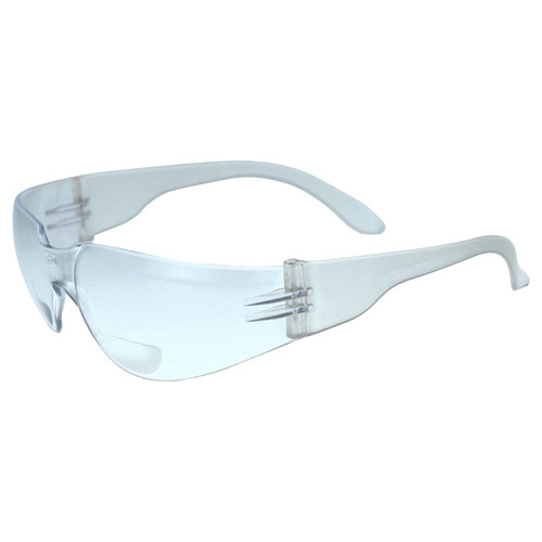 Radians MRB1ID Mirage Bi-Focal Safety Glasses - Clear Temples - Clear Bifocal Lens