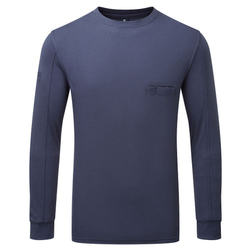 Portwest® FR727 - Bizflame Knit Women's FR Crew Neck Long Sleeve Shirt - Navy
