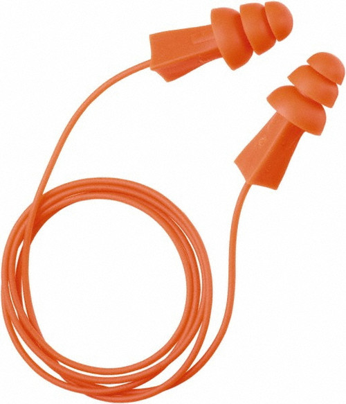 Tri-Grip Orange Plug (Corded) Orange Polycord Bag, Box of 100