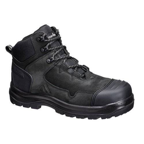 Portwest®  Composite Nubuck Leather Mid Boot S3S - Black