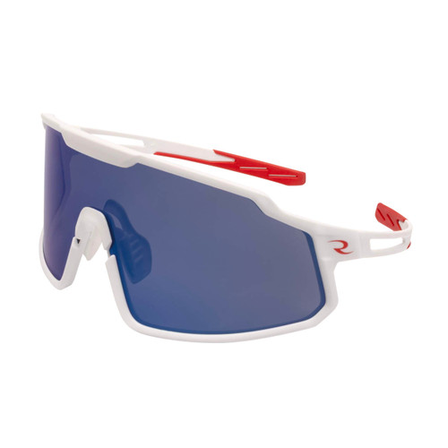 Radians®  Wydazz™ Red & White Full Frame Limited Edition Safety Glasses w/ Blue Lens