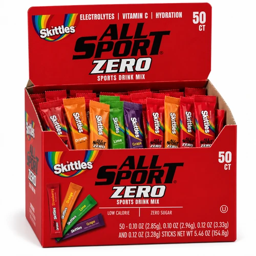 All Sport® Zero Sugar Powder Hydration Stick - Skittles Variety (50 per box)