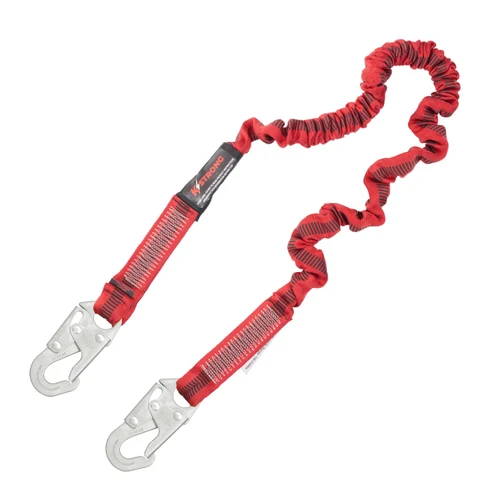KStrong® 4.5 – 6 ft. Elasticated Design Shock Absorbing Lanyard with Snap Hooks (ANSI)