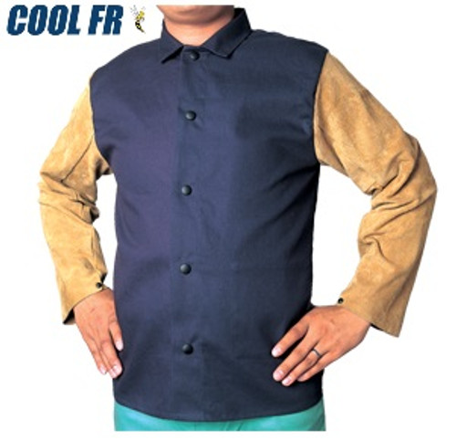 COOL FR Jacket with Side Split Cowhide Sleeves - Fire Resistant  ## 33-8060 ##