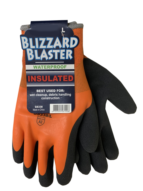 Blizzard Blaster GS338 Insulated (WATERPROOF) Double-Dipped  Latex Coated Palm