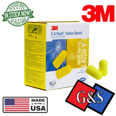 3M™ E‑A‑Rsoft™ Yellow Neons™ Uncorded Foam Earplugs - NRR 33 dB