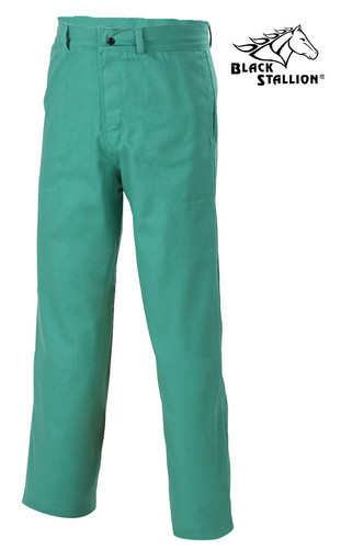 【新品】GREEN CLOTHING WORK PANTS Black Stallion® 9.5oz Green FR Welding Pants