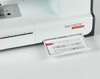 Bernette 37 computerized sewing machine in white with foot control and tote bag, front angled view