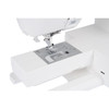 Janome Skyline S3 Anniversary Edition throat plate with needle in position, showing angle markings and needle drop guides