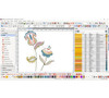 Bernina Embroidery Software user interface creating a flower