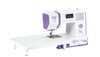 bernette 38 Yaya Han Edition sewing machine with white extension table attached for expanded work surface