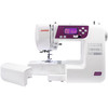 Janome 2030QDC-G sewing machine in use stitching smoothly on layered fabric for quilting or garment sewing.