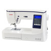 Janome Skyline S3 Anniversary Edition shown from the left side, highlighting the arm and workspace depth