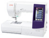 Side of Janome 9850 embroidery and sewing combo machine