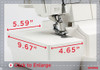 Elna eXtend 864air with Bonus Package (Compare to Janome AirThread 2000D) size of stitch area