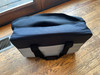 Top of sewing machine carrying bag with straps and sturdy zipper