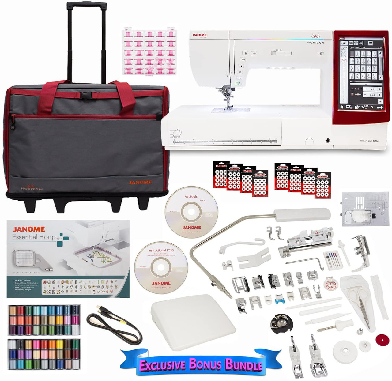 Janome Prewound Bobbins in 108 Count Box