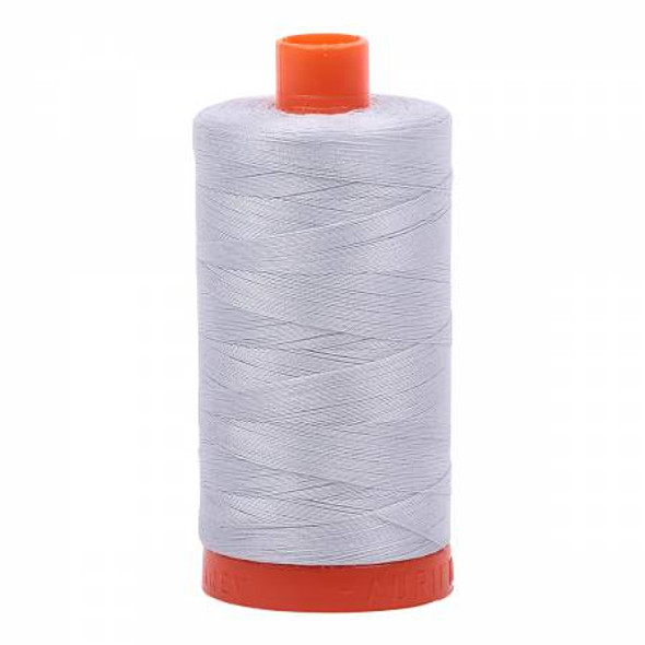 Aurifil thread wound on iconic orange spool, cotton, high quality, thin and strong, ready for piecing quilts
