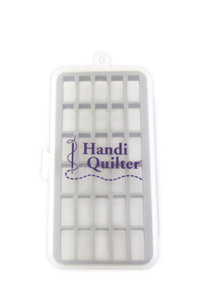 Handi Quilter bobbin box to store many different types and colors of long arm thread