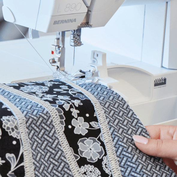 The L890 serger is a great guide for quilting