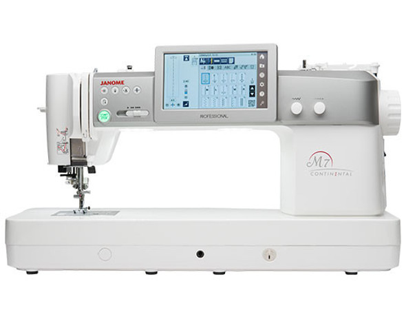Front of M7  machine with huge display and large flatbed workspace Front of M7  machine with huge display and large flatbed workspace