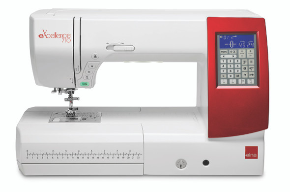 Elna eXcellence 710+ Computerized Quilting Sewing Machine with Bonus front